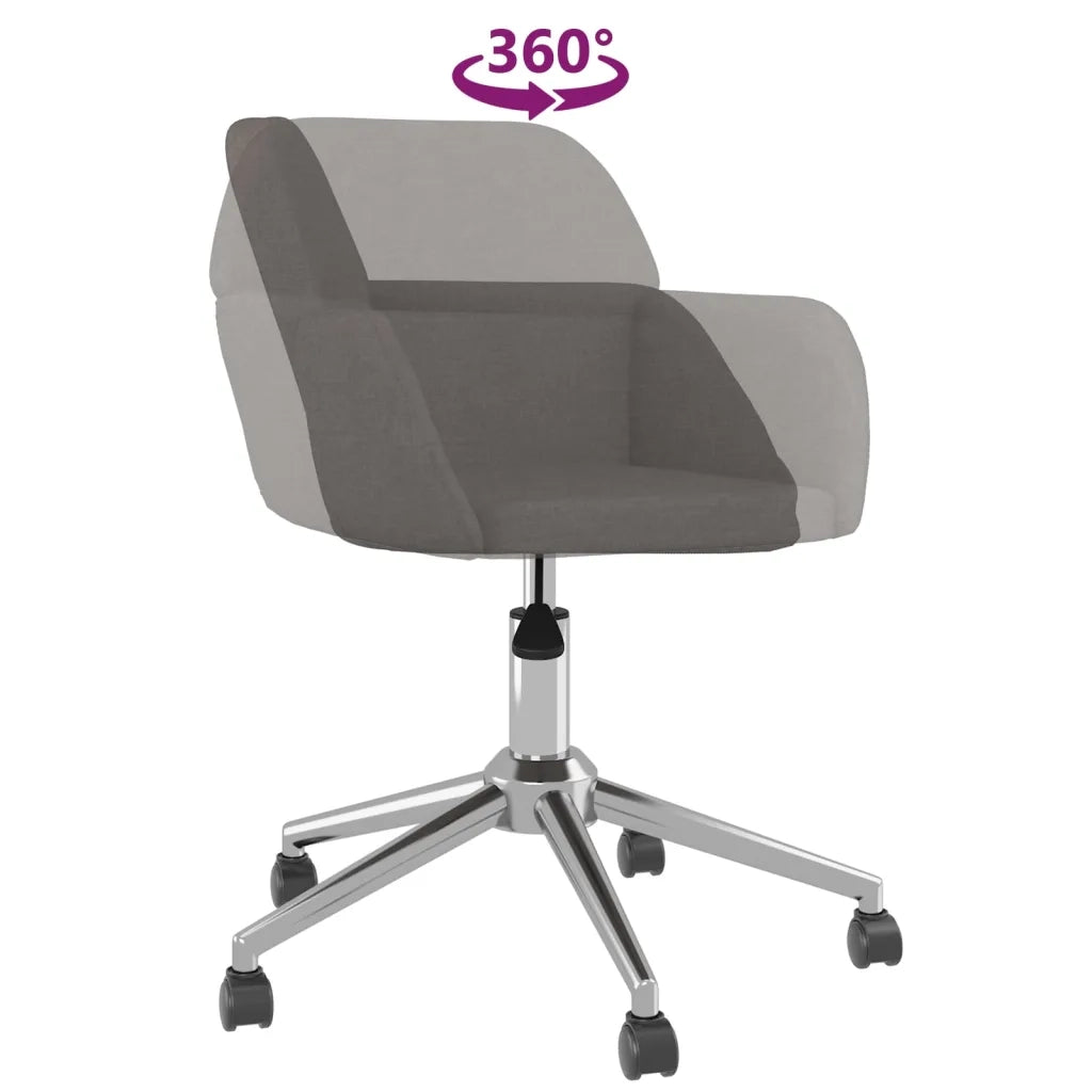 Sedie da Pranzo Girevoli 2 pz Grigio Scuro in Tessuto 3103087