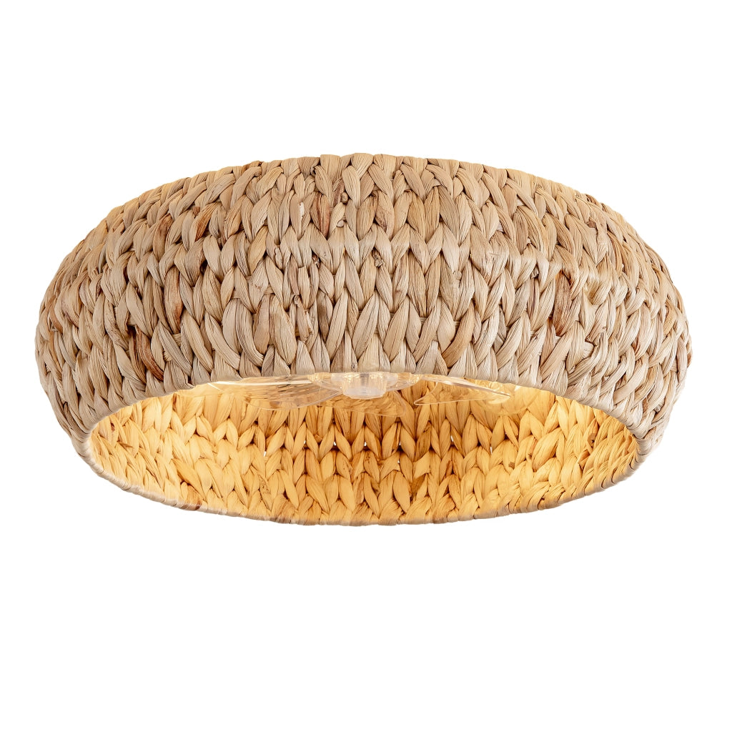 Ventilatore a soffitto con luce ¨C Minimal ¨C Rattan design, controllo app e telecomando, 19 pollici, bianco
