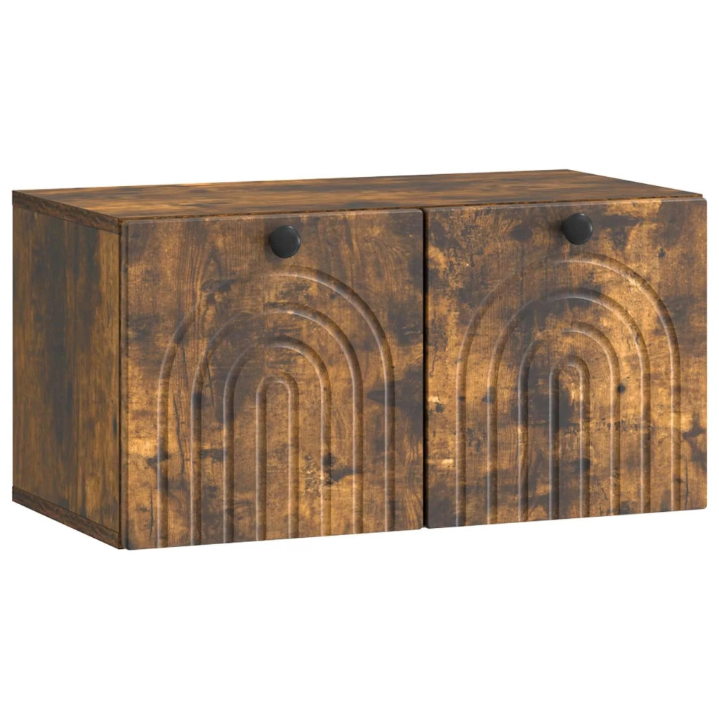 Mobile TV da Muro | Armadietto TV | Mobile Porta TV Rovere Fumo 59,5 x 31 x 30 cm
