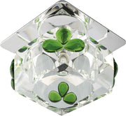 Plafoniera SK-49 1xG4 cromata vetro verde Candellux