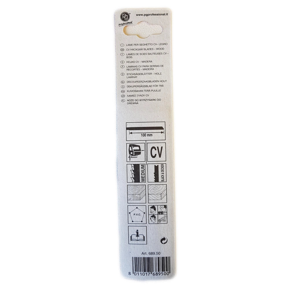 Lame attacco a u da 100/111mm per seghetto alternativo per legno dentatura media