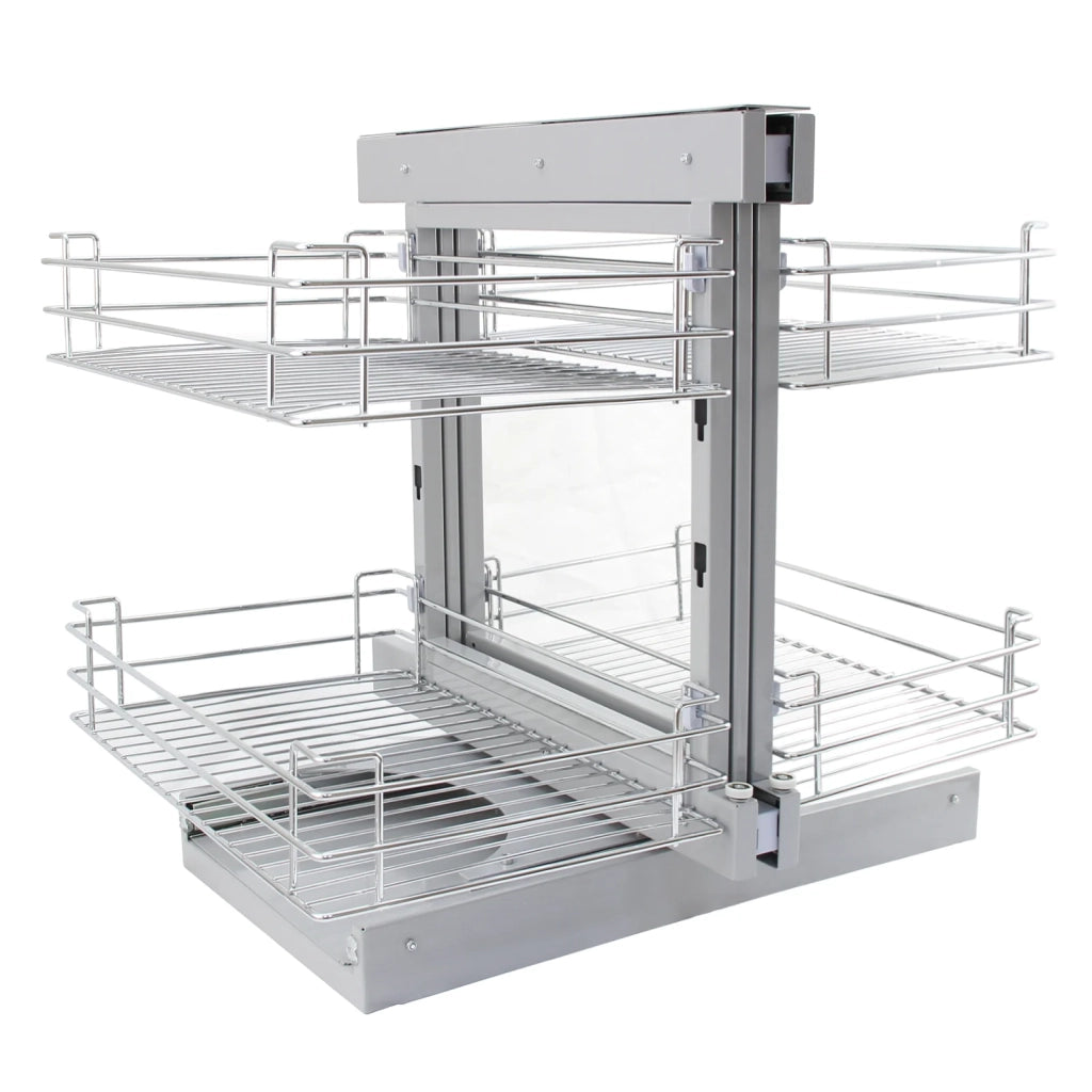 4 Cestelli Magici in Acciaio Inox per Mobile ad Angolo Cieco Mano Sinistra