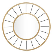 Specchio da parete Glam Dark in ferro oro e nero