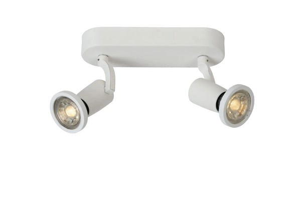Plafoniera Lucide Jaster 2 spot GU10 LED 5W 2700K bianca
