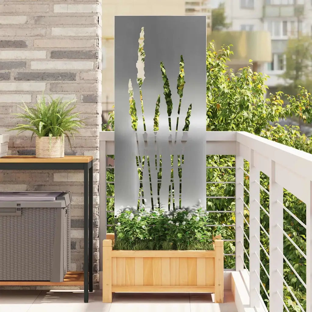 Schermo per privacy in giardino Floreale Argento 50 x 140 cm 876313