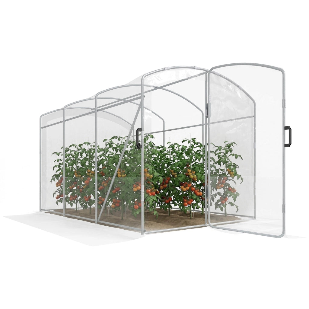 Serra Tunnel Camminabile ¨C Zephmum ¨C Grigio Trasparente Acciaio 3x2x2m