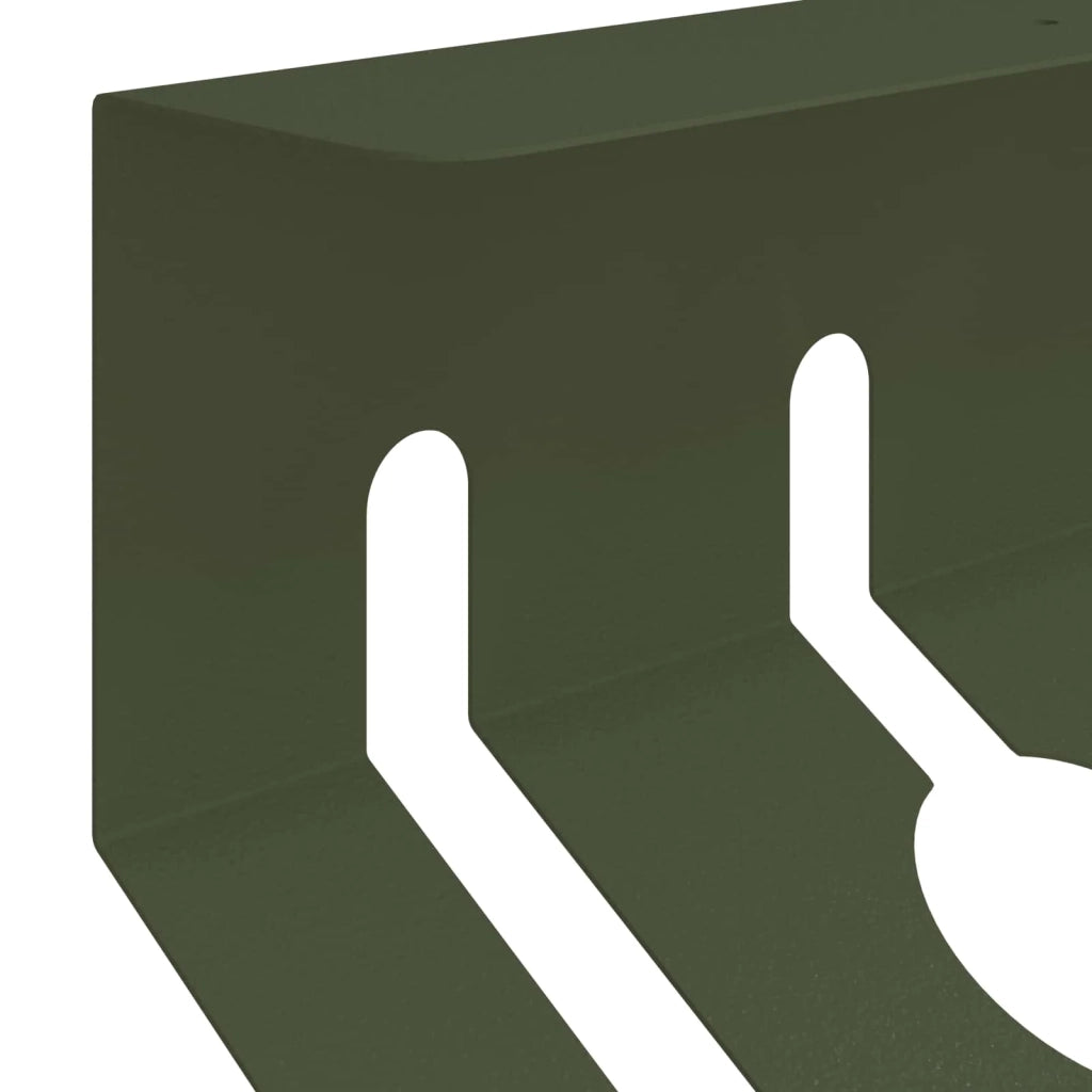 Vassoio per gestione cavi sotto il tavolo 2 pz Verde Oliva 8007585