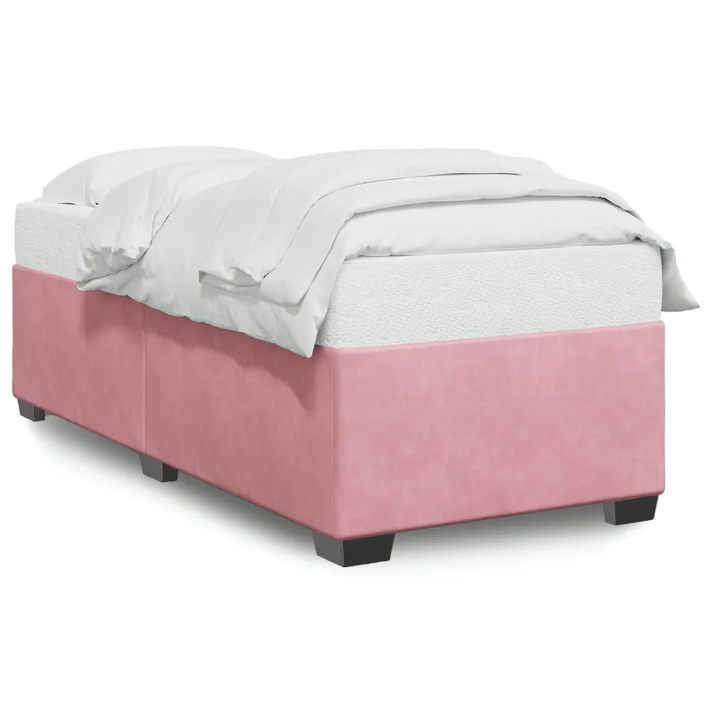 Giroletto-Struttura Letto Rosa 80x200 cm in Velluto 790710