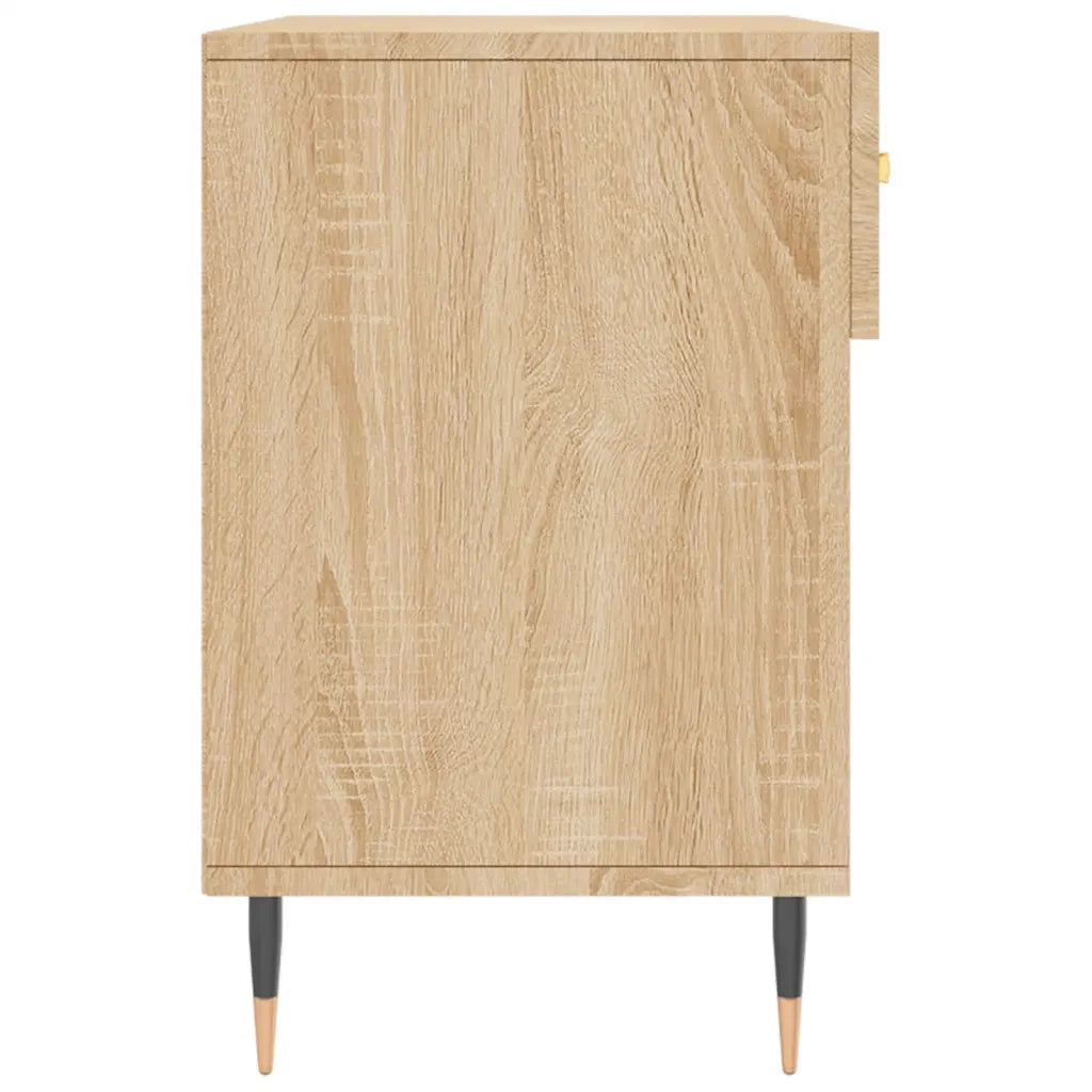 Panca Porta Scarpe | Scarpiera | Mobile per scarpe Rovere Sonoma 102x35x55 cm Legno Multistrato
