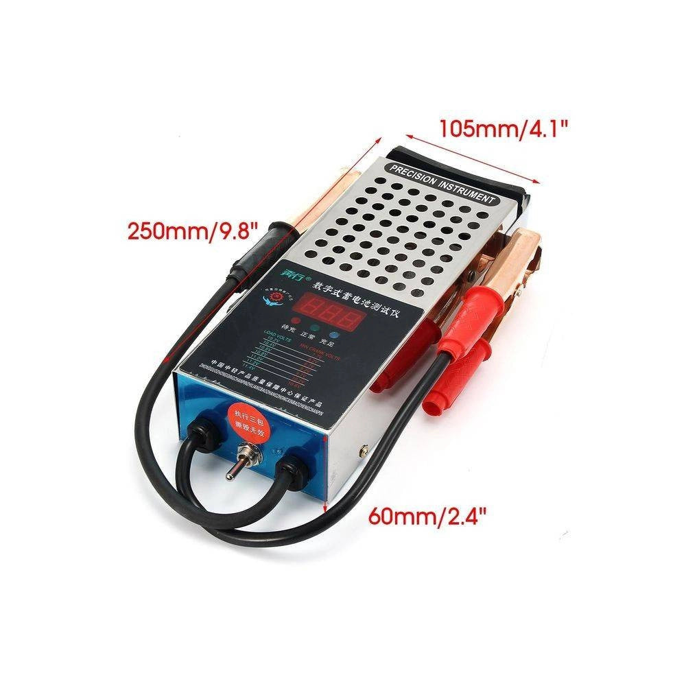 Trade Shop - Tester Portatile Per Controllo Batteria Auto Moto Da 125 Amp A 6v E 12v Con Cavi -