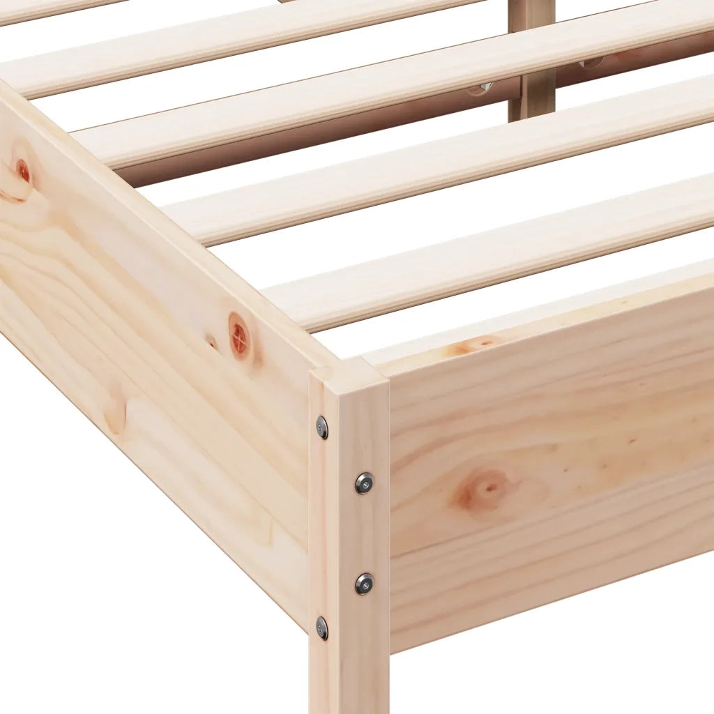 Giroletto senza Materasso 160x200 cm in Legno Massello di Pino 3216363