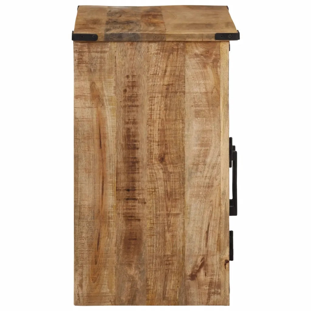 Credenza con 2 Cassetti 55x35x60 cm Legno Massello di Mango 374060