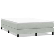 Letto matrimoniale | Letto per adulti | Giroletto Molle senza Materasso Grigio Chiaro 160x210cm Velluto