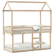 Letto singolo | Letto per adulti | Letto a Castello senza Materasso 90x200cm Massello Pino