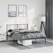 Giroletto con Testiera in Metallo Nero 135x190 cm 352479