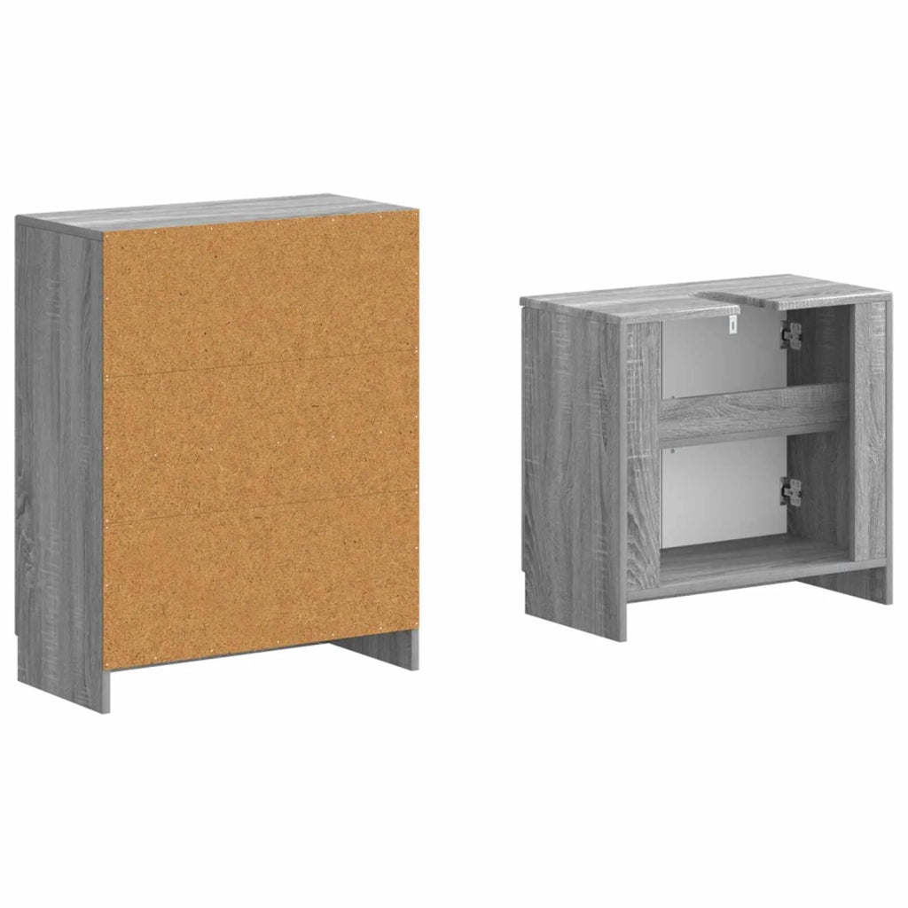 Set di Armadi da Bagno da 2 Pezzi UTRECHT Sonoma grigio 3417654