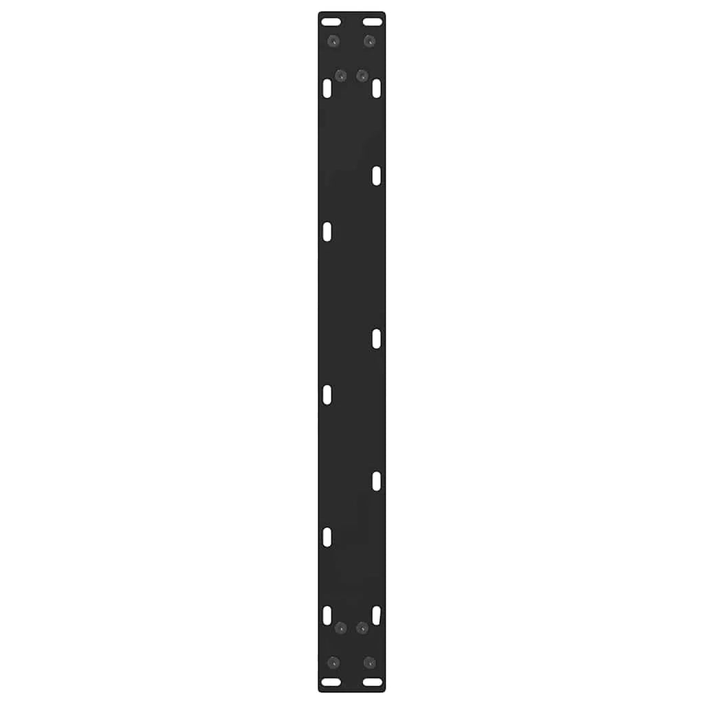 Set di 2 gambe per tavolino da caffè quadrate robuste e dal design moderno 60 x 30 cm con piedini livellatori in acciaio nero 02_0057504