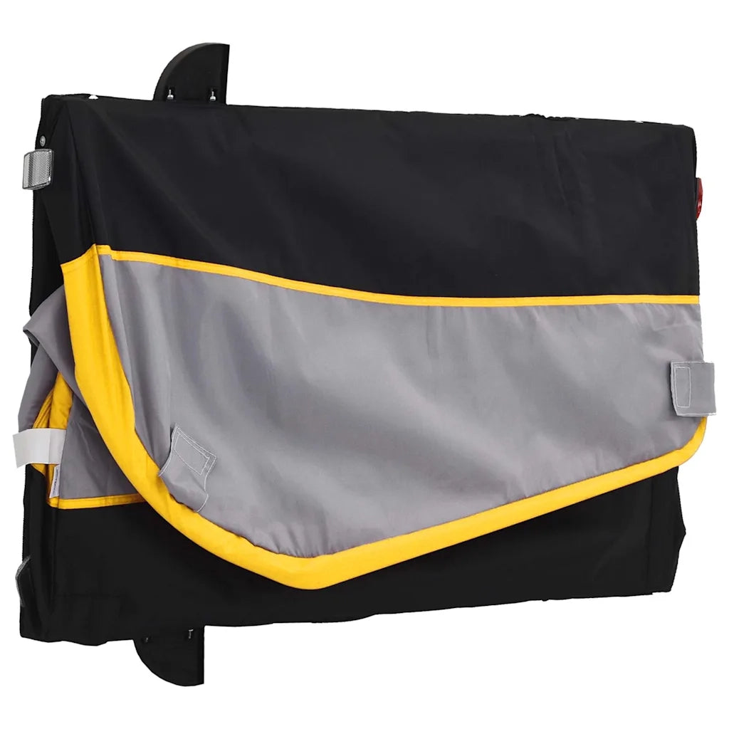 Rimorchio da Bici Nero e Giallo 45 kg in Ferro CFW1081655