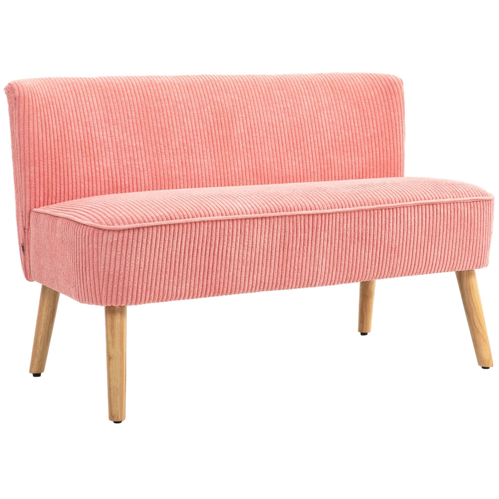 Divano 2 posti ¨C zephmum ¨C rosa, legno massello, 117x56.5x77 cm