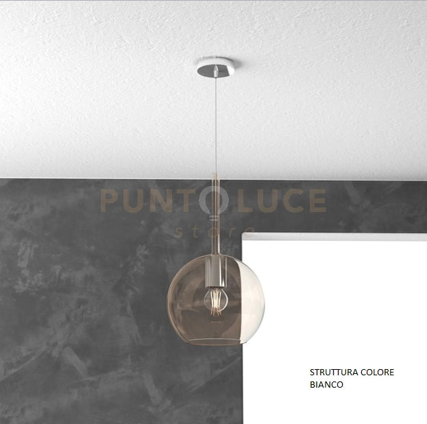 SOSP. BIANCO 1 LUCE MEDIA AMBRA 1155BI-SM-AM