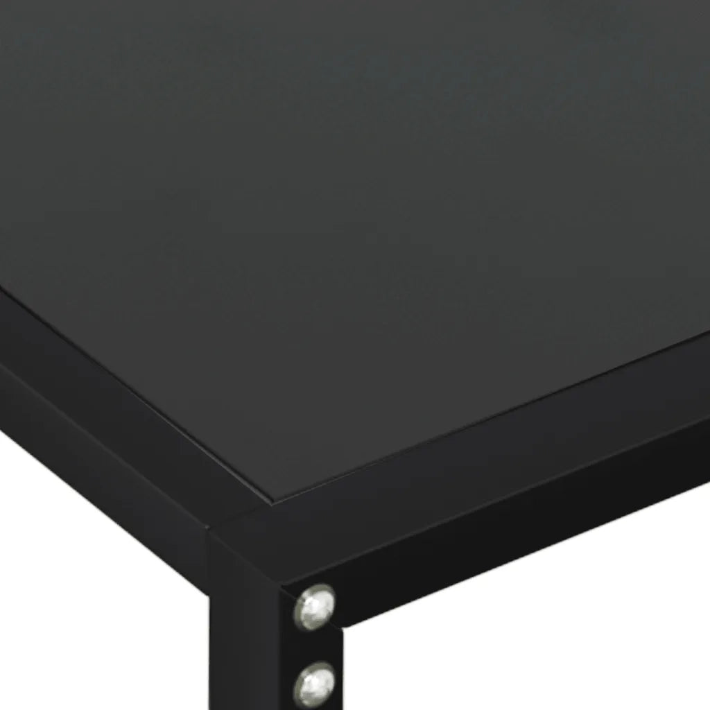 Tavolo Consolle Nero 160x35x75,5 cm in Vetro Temperato cod mxl 58907