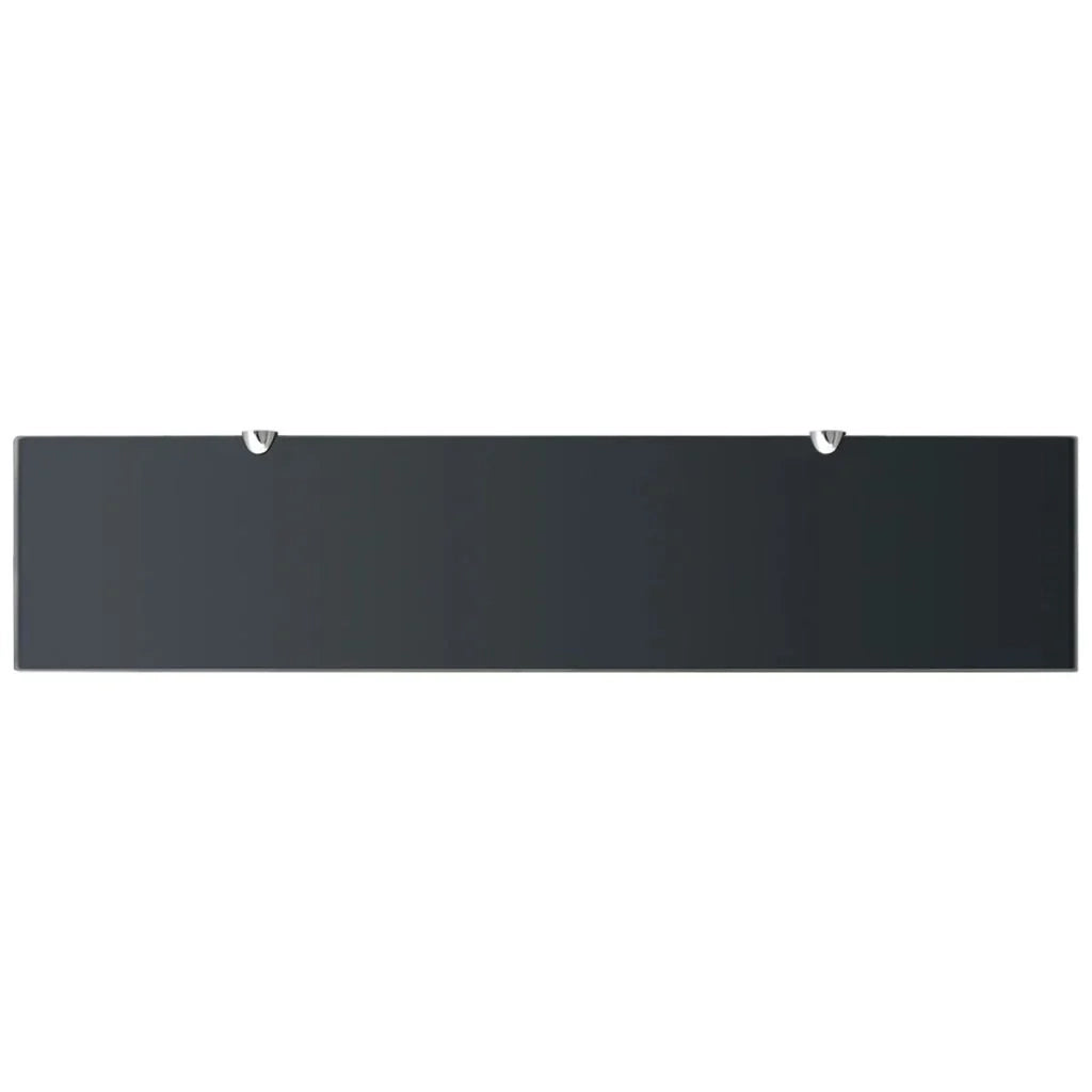 Mensola/armadietto in vetro da parete 90 x 20 cm spessore 8 mm nero 2702157/2