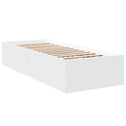 Letto singolo | Letto per adulti | Giroletto Bianco 90x190 cm in Legno Multistrato