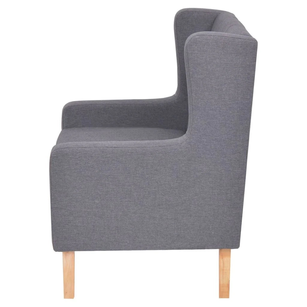 Poltrona sedia seduta lounge divano club di design soggiorno tessuto grigio 1102324