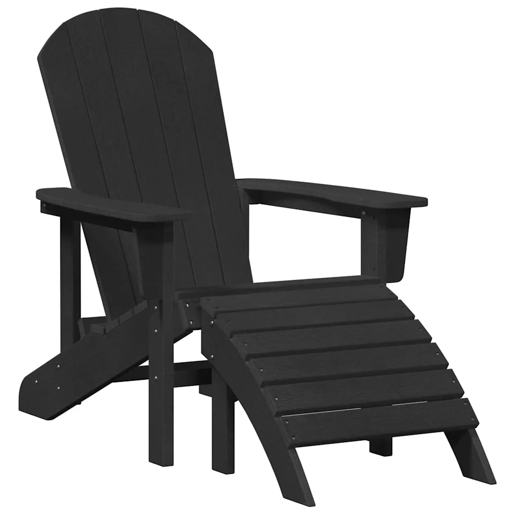 Sedia Adirondack Nero 82 x 74 x 92 cm HDPE 42006631