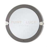 specchio moderno da parete alchimia tondo Fango/avorio in Ferro, vetro per lo specchio  67cm ( 55cm specchio)