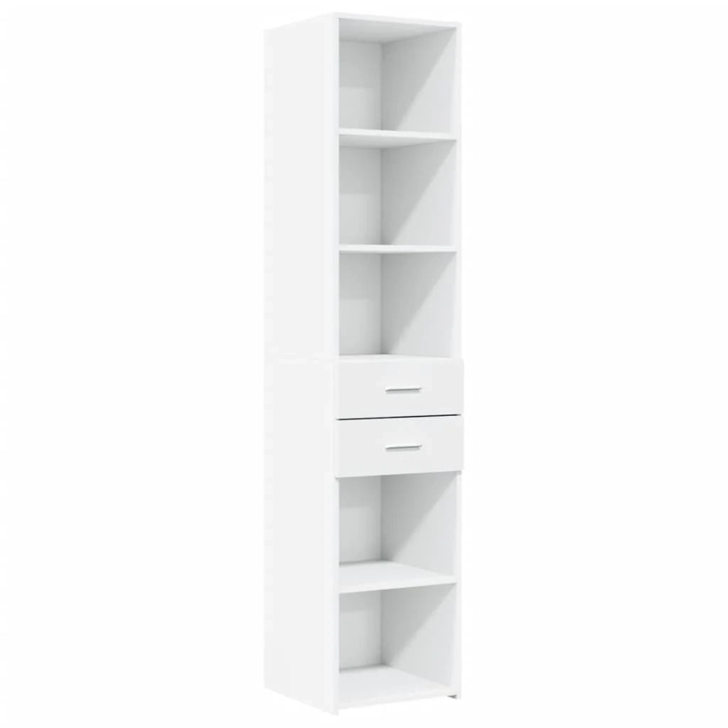 Buffet credenza cassettiera mobiletto mobile contenitore organizer cucina soggiorno salotto alto 40 x 42,5 x 185 cm legno ingegnerizzato bianco 02_0032450