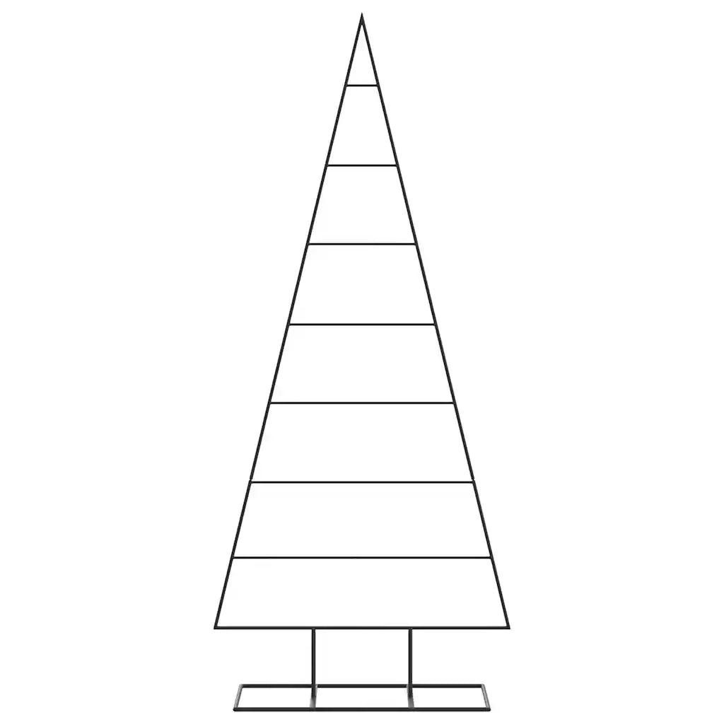 Albero di Natale Decorativo in Metallo Nero 150 cm