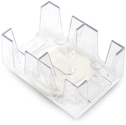 Supporto per carte da gioco rotante - Lette per 2/6 mazzi - Adatto a Poker/Canasta - Flessibile trasparente plastica - Ideale per casa/torneo - Supporto per carte da gioco