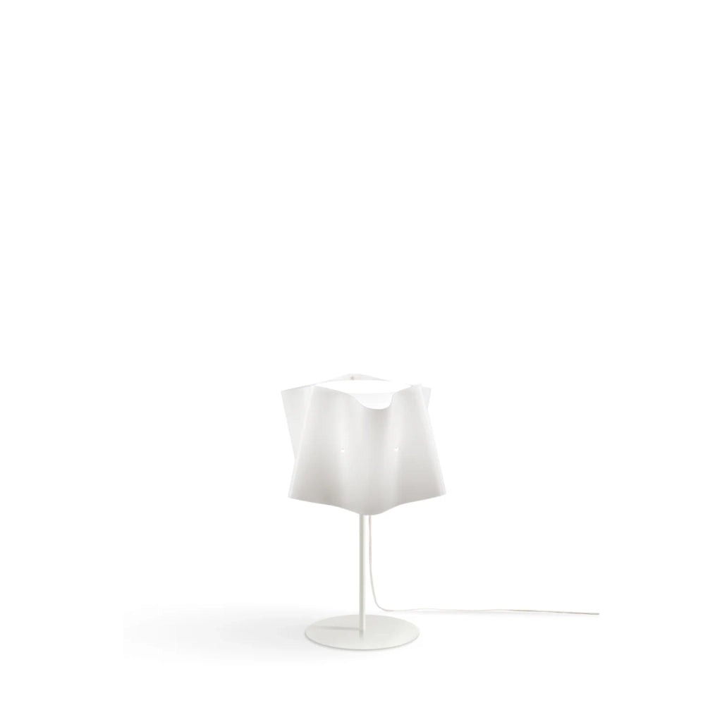 Lampada Da Scrivania-Ufficio Moderna Folio Polilux ® Bianco E Metallo 1 Luce E27