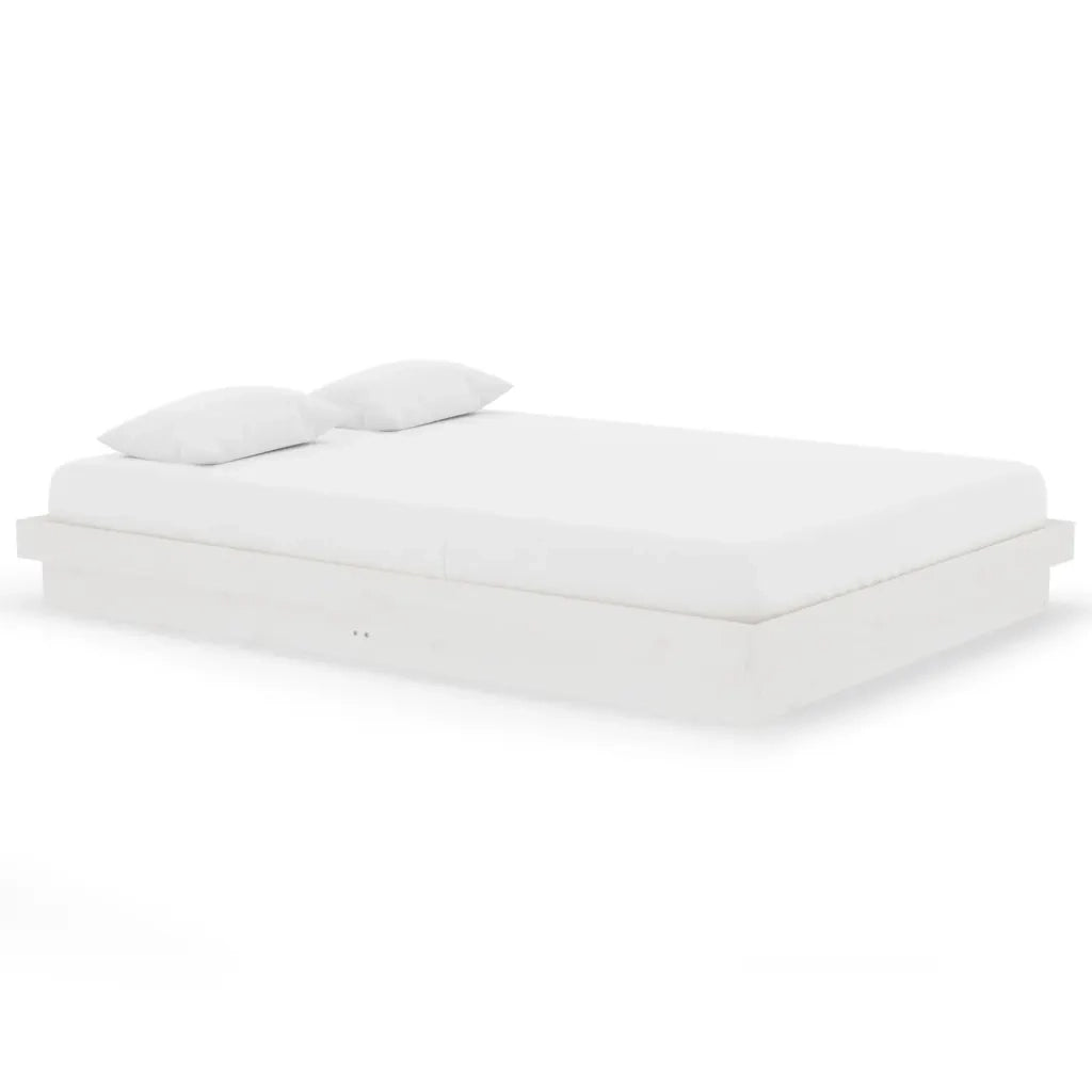 Giroletto-Struttura Letto Bianco in Legno Massello 140x200 cm 983265