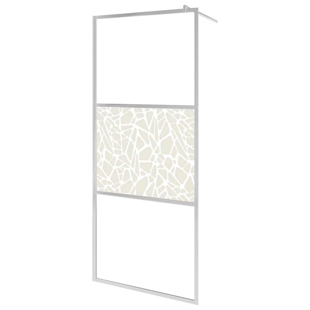 Box doccia walk-in box doccia parete divisoria per doccia bagno interni di casa vetro ESG 115x195 cm pietra 02_0002130