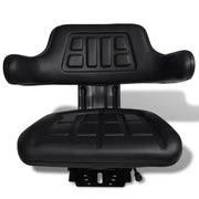 Sedile per Trattore con Schienale Nero CFW9283056