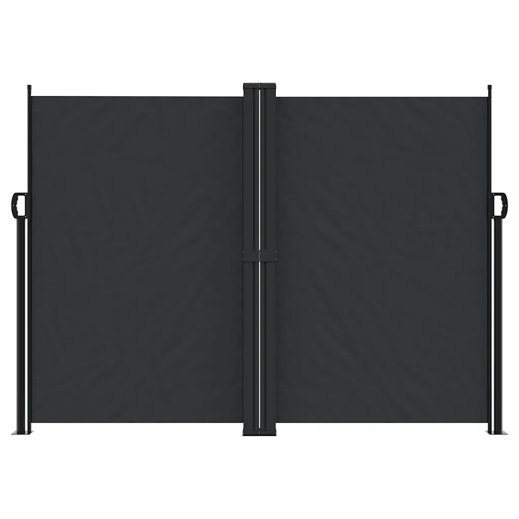 Tenda da Sole Laterale Retrattile-Tenda parasole per balcone per giardino Nera 180x1200 cm 799678