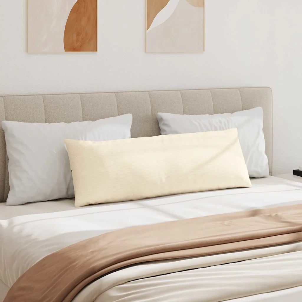 Cuscini da Divano 2 pz | Cuscini per sedie Crema 120 x 40 cm Tessuto in Cords