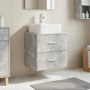Mobile Lavabo da Parete Grigio Cemento 49,5 x 41 x 63 cm 890273