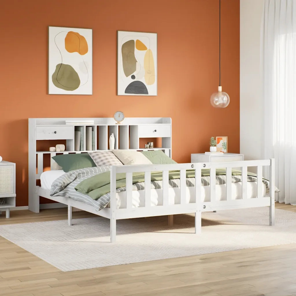 Giroletto con Libreria senza Materasso 180x200 cm in Legno Pino 3321750