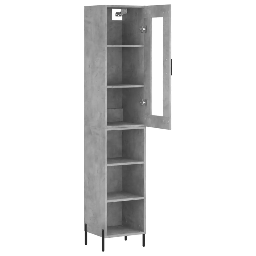 Credenza Grigio Cemento 34,5x34x180 cm in Legno Multistrato 3199373