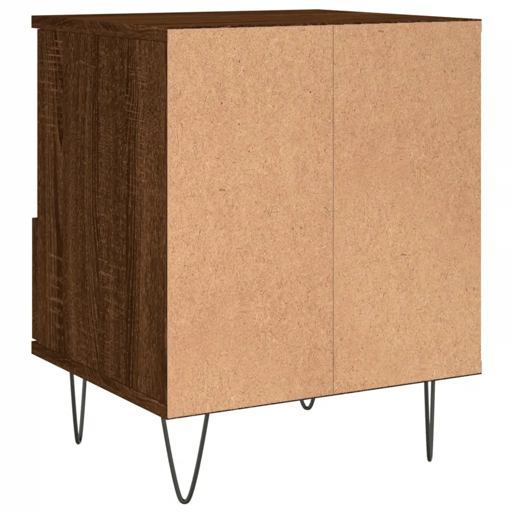 Comodino-Tavolino da notte Rovere Marrone 40x35x50 cm in Legno Multistrato 867394
