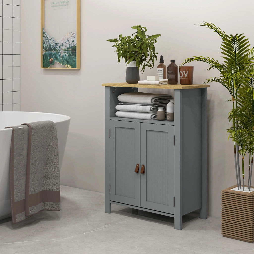 Mobiletto bagno sospeso con ante ¨C zephmum ¨C grigio naturale 60x30x