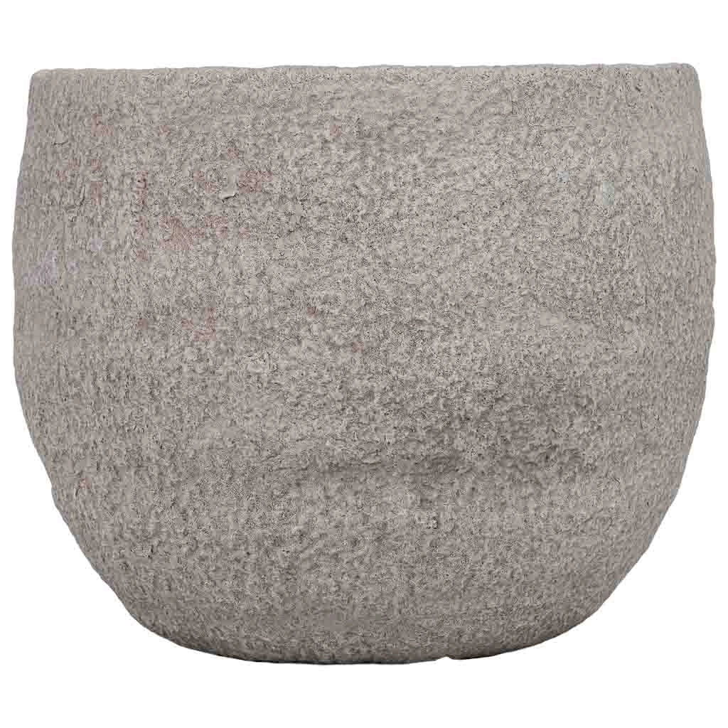Vaso in fibra di vetro beige 34x34x28,5 cm