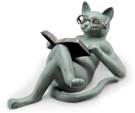 Decorazione in plastica per interni - Figurina gatto - Stile retro - Dimensioni 18 x 5 x 8 cm