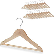 Hanger per bambino - 20 pezzi - gancio rotante - hanger per bambino in legno naturale