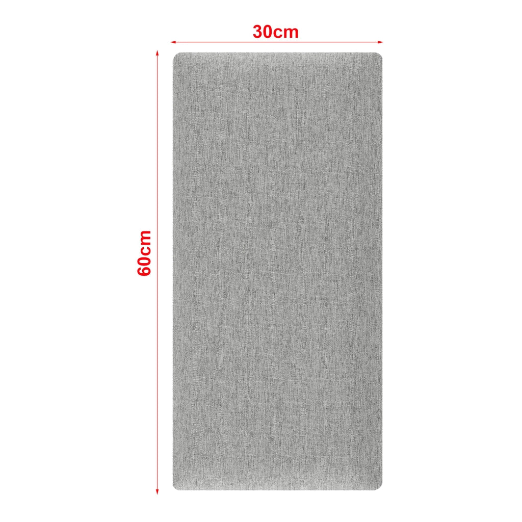 Set di 3 cuscini da parete in tessuto 60 x 30 cm grigio chiaro 03_0010620