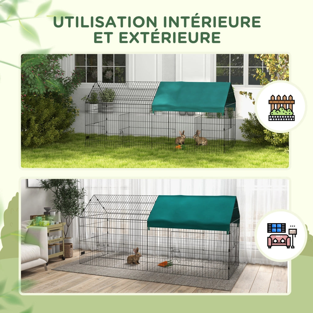 Recinto modulabile per animali piccoli ¨C zephmum ¨C acciaio con telo 220x85x103 cm