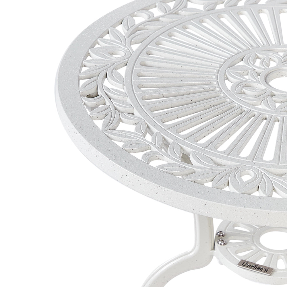 Tavolo da pranzo da giardino Bianco sporco Alluminio Rotondo ø 61 cm Outdoor Vintage